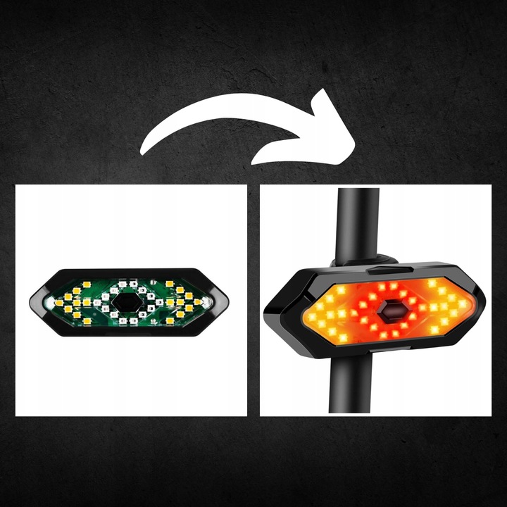 MOCNA LAMPKA ROWEROWA TYLNA KIERUNKOWSKAZY ROWEROWE ŚWIATŁO TYŁ LED USB