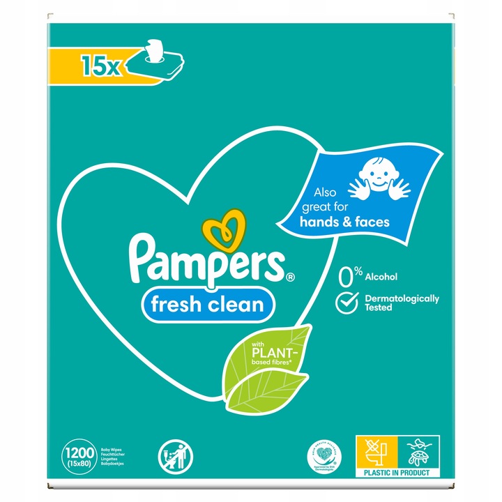 Chusteczki nawilżane Pampers Fresh Clean 15 x 80 szt.