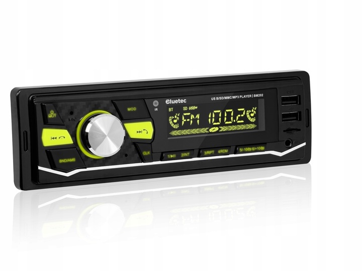 RADIO SAMOCHODOWE 1-DIN BLUETOOTH 5.0 USB SD AUX MP3 MIKROFON PILOT