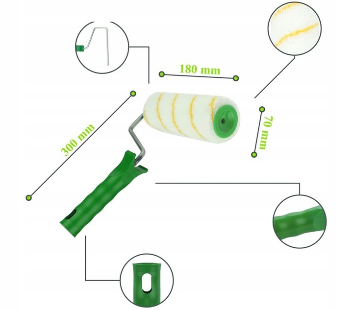 ZESTAW MALARSKI WAŁEK PĘDZEL KUWETA ŚCIANY SUFITY