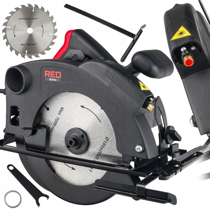 PIŁA TARCZOWA PILARKA RĘCZNA DO DREWNA Z LASEREM 2250W PRZECINARKA 185