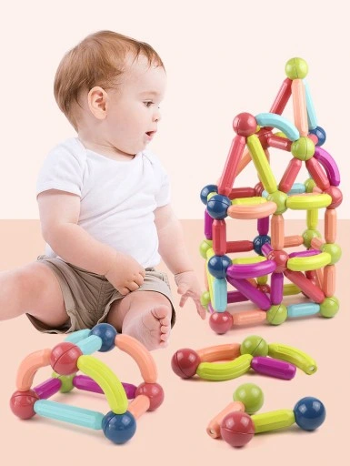 KLOCKI MAGNETYCZNE MAGNETIC STICKS Edukacja 66 EL