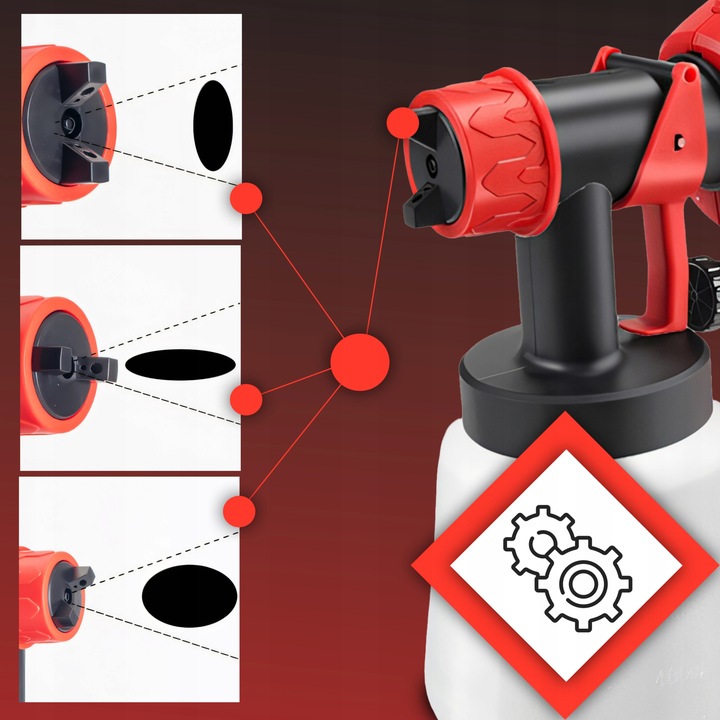 PISTOLET ELEKTRYCZNY NATRYSKOWY DO FARB 1200 ML AGREGAT MALARSKI 400W