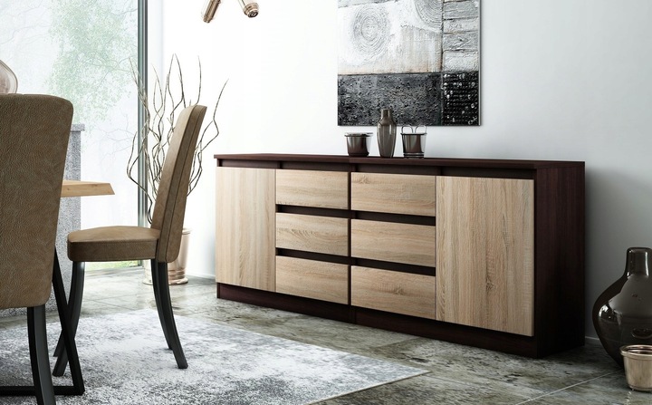 028055 KOMODA / ZESTAW 2d6s/200cm - CZARNY / WOTAN / WOTAN # KOLORY