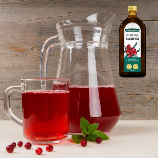 Premium Rosa Sok z Żurawiny NFC 100% 500 ml Wysoka jakość bez cukru