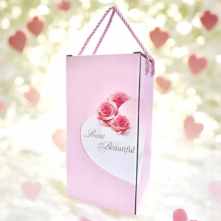 WIECZNA RÓŻA W SZKLE ŚWIECĄCA LED NA PREZENT DZIEŃ BABCI KOBIET