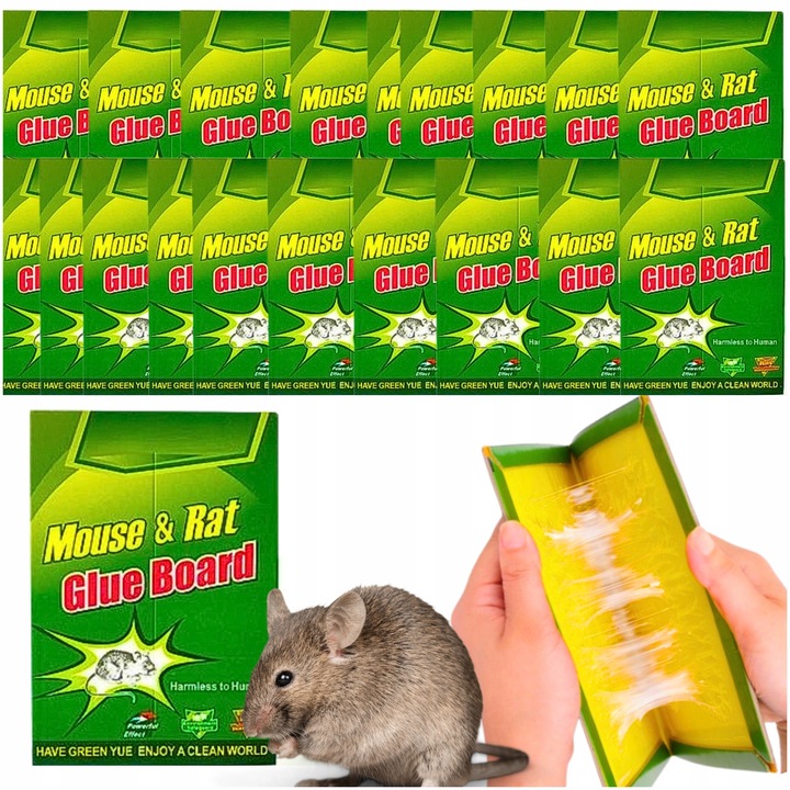 50x SILNY LEP NA MYSZY PUŁAPKA Z KLEJEM ŁAPKA SZCZURY MYSZOŁAPKA
