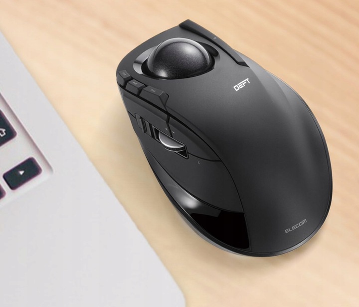 Mysz trackballowa ELECOM DEFT, bezprzewodowa 2,4GHz funkcja 8 przycisków