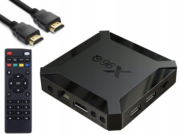 ODTWARZACZ MULTMEDIALNY PRZYSTAWKA SMART TV X96Q ANDROID BOX HDMI USB
