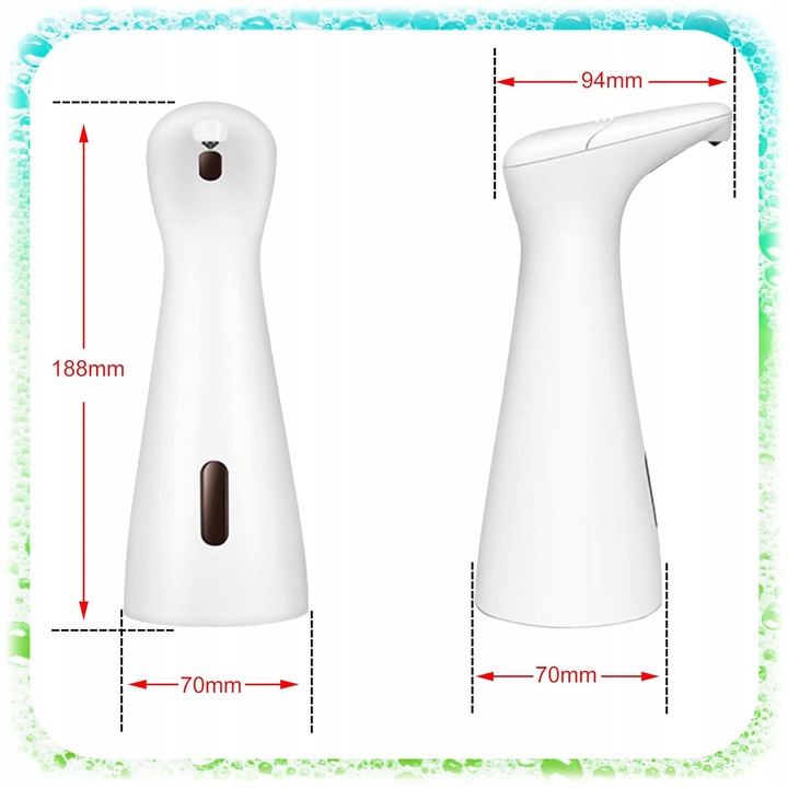 DOZOWNIK DO MYDŁA PŁYNU Czujnik AUTOMATYCZNY Bezdotykowy DYSPENSER 200 ml