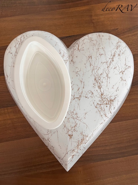 SERCE na Grób RÓŻNE KOLORY Podstawa na Stroik Wzór Marmur Kompozycja