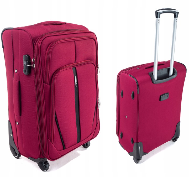 RGL ŚREDNIA WALIZKA PODRÓŻNA XL 4 KÓŁKACH materiałowa miękka