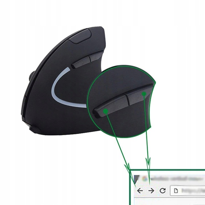 CICHA MYSZ MYSZKA BEZPRZEWODOWA PIONOWA WERTYKALNA LAPTOPA KOMPUTER BIURA