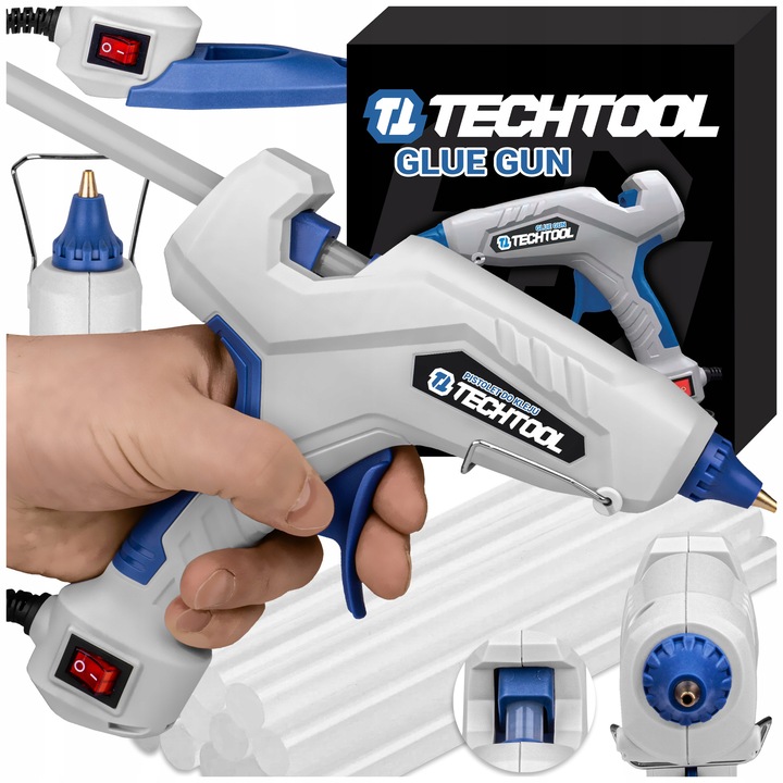 PISTOLET DO KLEJU NA GORĄCO KLEJARKA 100W + KLEJ WKŁADY 11MM MOCNY