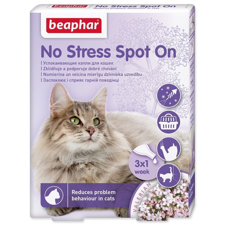 Beaphar No Stress Spot On krople dla kota uspokajające
