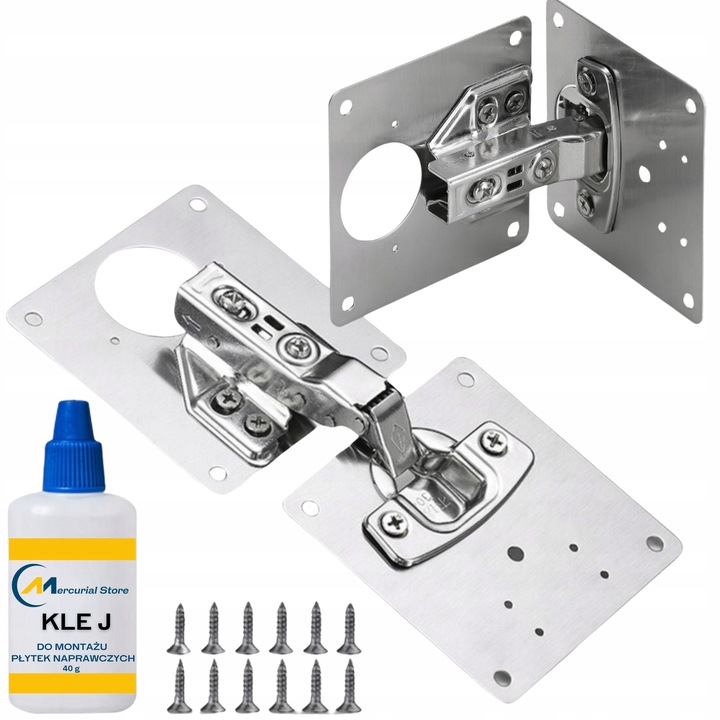 24x ZESTAW NAPRAWCZY ZAWIASU PŁYTKA NAPRAWCZA DO NAPRAWY WYRWANYCH