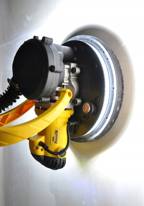 Szlifierka do Gipsu Gładzi Tynku Ścian Sufitów Bezpyłowa Żyrafa LED