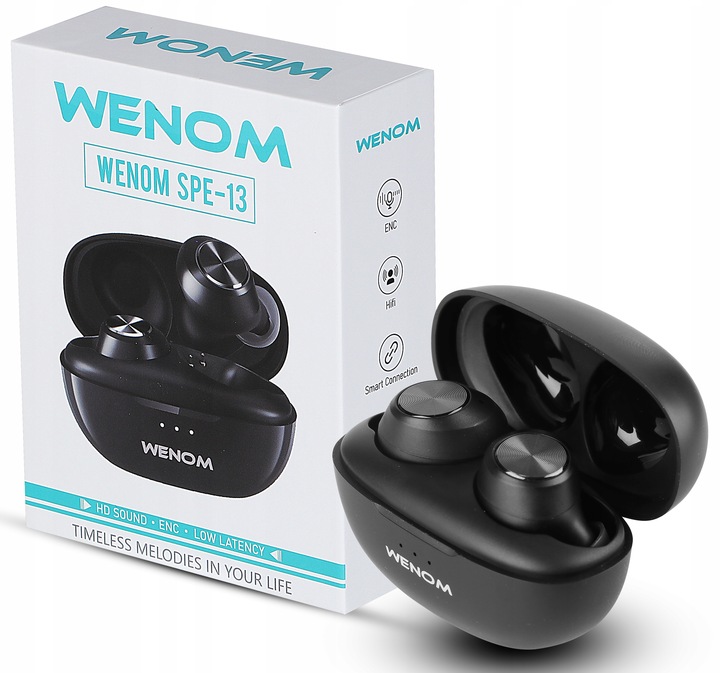 SŁUCHAWKI BEZPRZEWODOWE DOKANAŁOWE SPE-13 BLUETOOTH WODOODPORNE 2 mikrofony