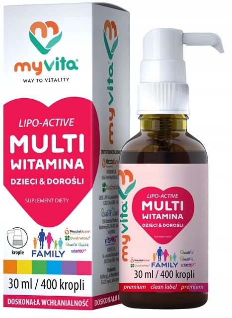 Myvita LipoActive MULTIWITAMINA Family krople 30ml