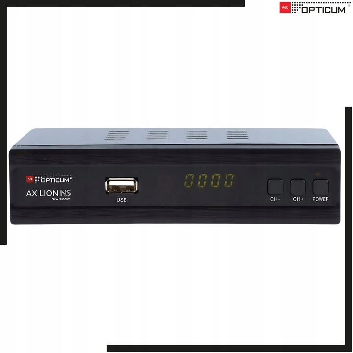 TUNER DVB T2 C OPTICUM AX LION NS HEVC H265 USB FULL HD DEKODER DO TV