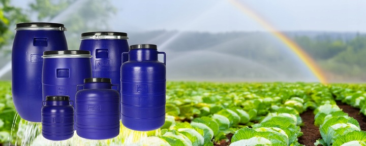 BECZKA 50L ZBIORNIK POJEMNIK NA DESZCZÓWKĘ WODĘ DO KISZENIA PLASTIKOWA