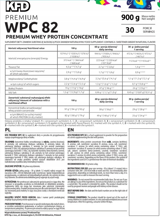 KFD PREMIUM WPC 82 - BIAŁKO SERWATKOWE