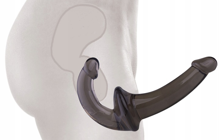 DWUSTRONNY ŻELOWY PENIS STRAP ON DLA PAR BEZ PASÓW