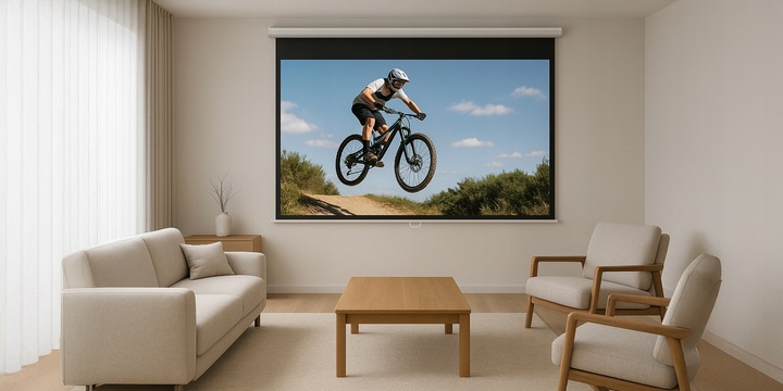 CAMROCK MATTE EKRAN PROJEKCYJNY 80 CALI DO PROJEKTORA RZUTNIKA BIAŁY