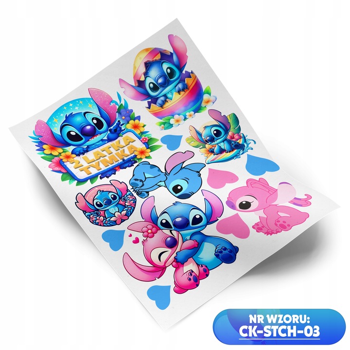 MEGA ZESTAW WYDRUK CUKROWY LILO I STITCH STICH STICZ OPŁATEK NA TORT WZORY