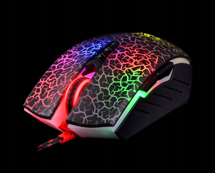 MYSZKA PODŚWIETLANA GAMINGOWA DLA GRACZY A4TECH A70 PRZEWODOWA + PODKŁADKA
