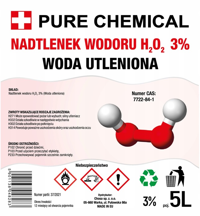 NADTLENEK WODORU 3% woda utleniona 5L