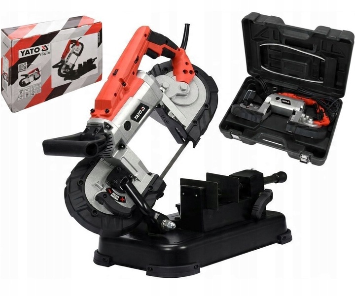 YATO PRZECINARKA TAŚMOWA Z PODSTAWĄ PIŁA DO METALU PRZENOŚNA 1100W