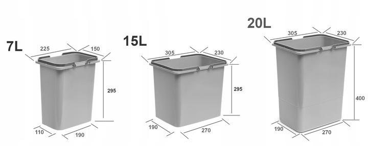 Kosz na śmieci SORT 62L do szafki szuflady 60 Blum 4 pojemniki na odpady