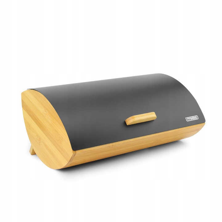 DUŻY CHLEBAK DREWNIANY METALOWY PROMIS POJEMNIK NA PIECZYWO CHLEB