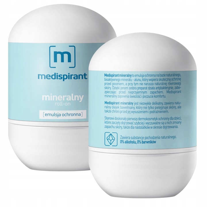 Medispirant Mineralny Roll-on 40 ml antyperspirant dla wrażliwej skóry