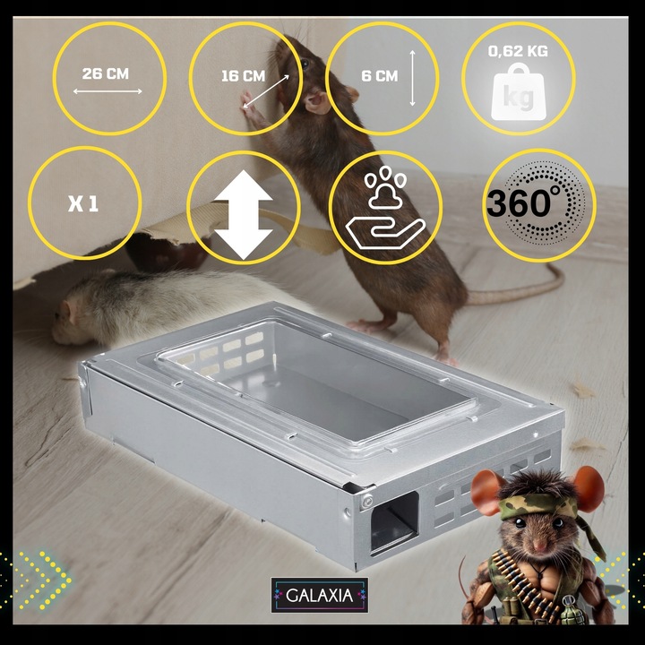 ŻYWOŁAPKA NA MYSZY Pułapka Łapka Na Szczury Pułapki Łapki HUMANITARNA