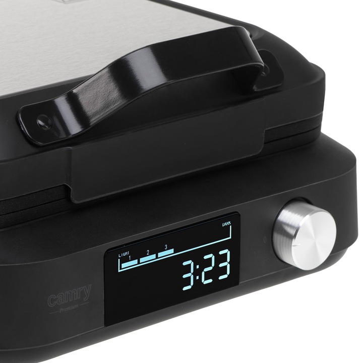 GOFROWNICA 2200W na 2 gofry XXL Timer Głębokie płyty Regulacja