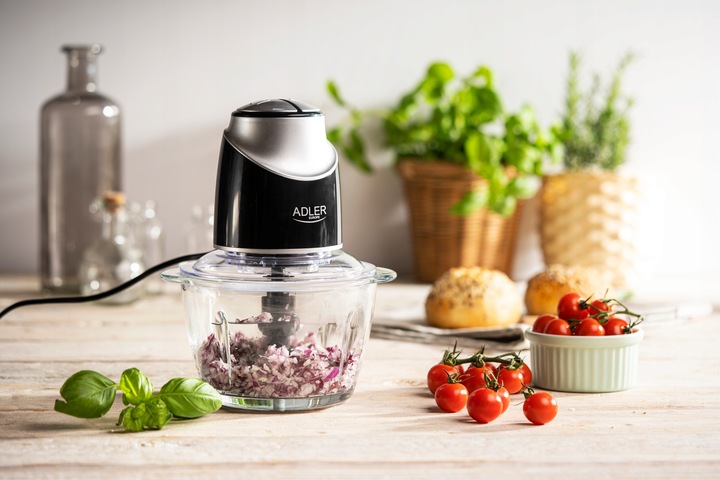 ROZDRABNIACZ ADLER AD4082 DO WARZYW, OWOCÓW I ORZECHÓW ZE SZKLANĄ MISĄ