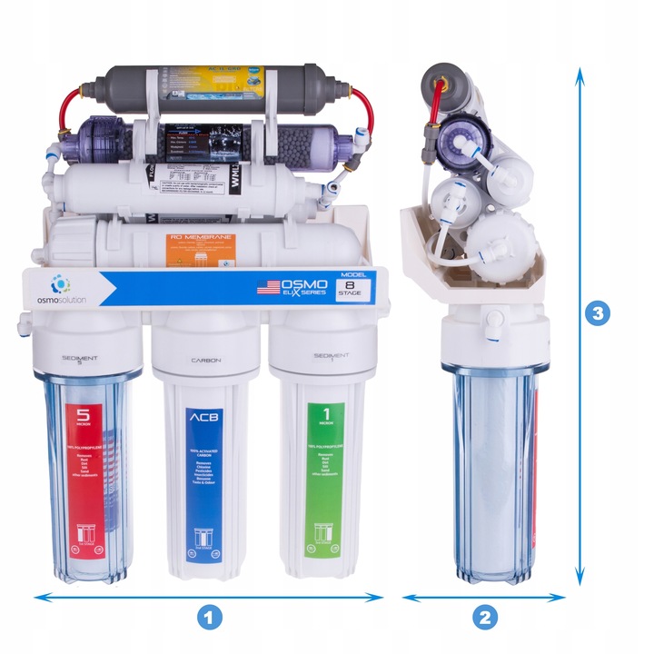 RO8 ODWRÓCONA OSMOZA JONIZATOR STRUKTURYZATOR