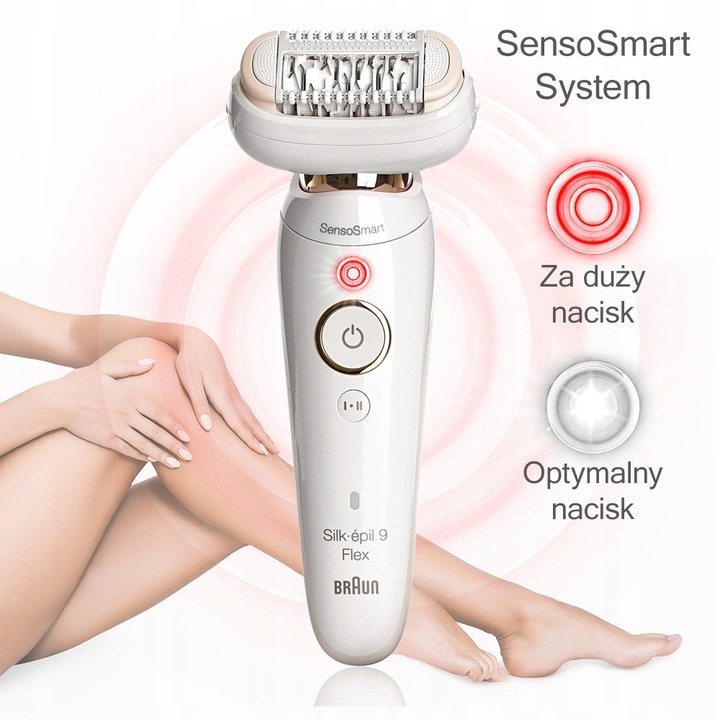 DEPILATOR BRAUN Silk-epil 9 Flex 360° 3D Wet&Dry SensoSmart + GOLARKA