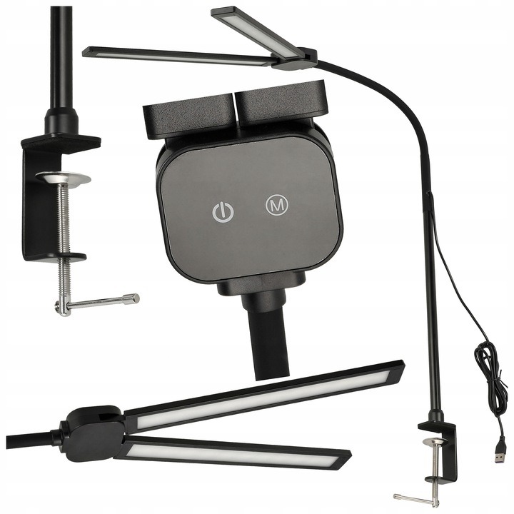 Lampka Biurkowa LED Na Biurko Szkolna Lampa Kreślarska do Biura 14W