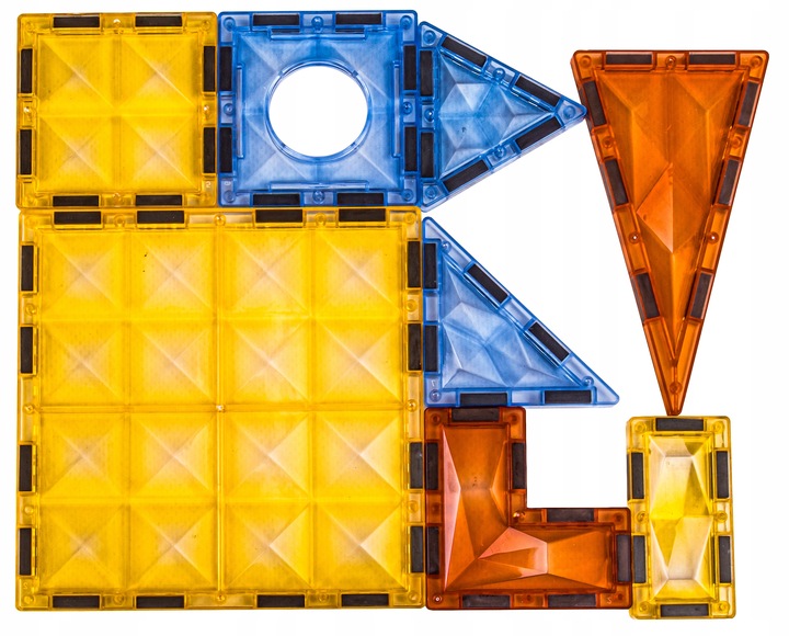 Klocki Magnetyczne Konstrukcyjne Panele Magnetic TILES Pojazdy Figury 100