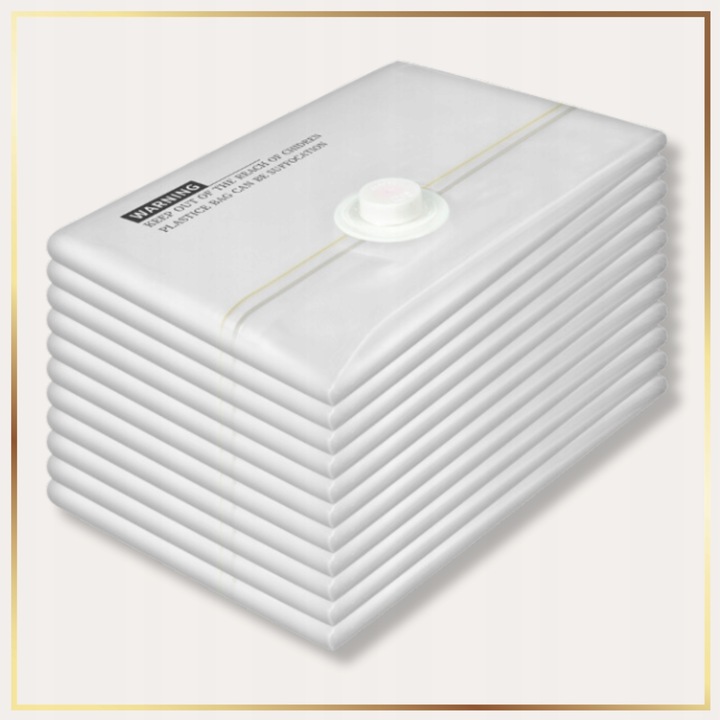 WORKI PRÓŻNIOWE 60x80 ZESTAW 10 SZTUK GRUBE SZCZELNE WIELOKROTNEGO UŻYTKU