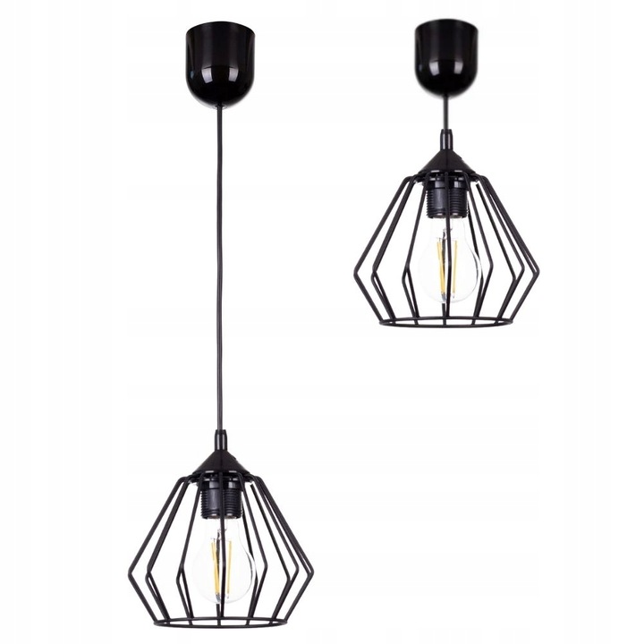 NOWOCZESNA LAMPA SUFITOWA WISZĄCA DIAMENT LOFT