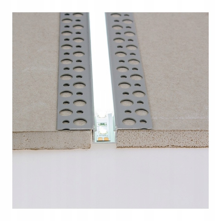 Zestaw PROFIL LED ALUMINIOWY do PŁYT karton-gips GK GIPSOWYCH + klosz