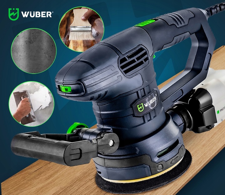 SZLIFIERKA MIMOŚRODOWA OSCYLACYJNA ELEKTRYCZNA WUBER Z REGULACJĄ 1300W