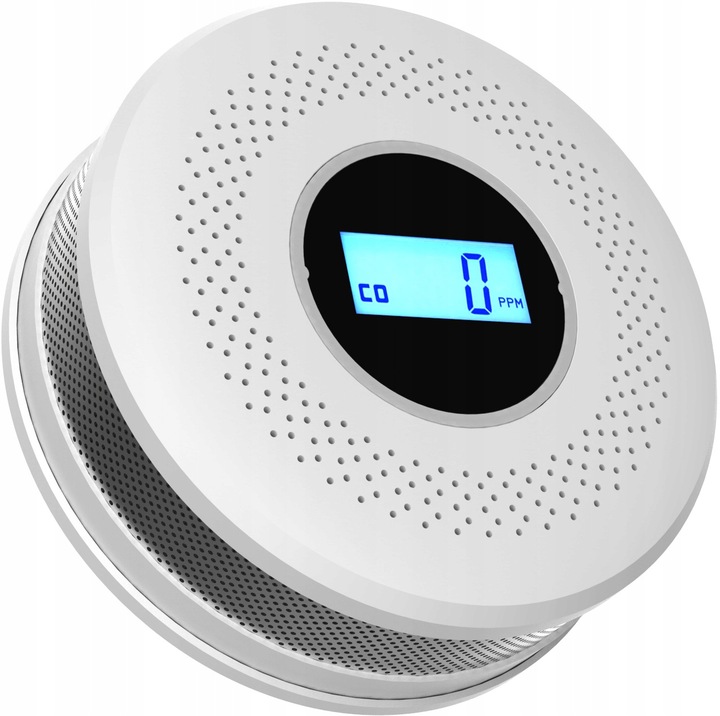 Bezprzewodowy Czujnik dymu i gazu CO czadu tlenku węgla 85dB alarm na 3xAA