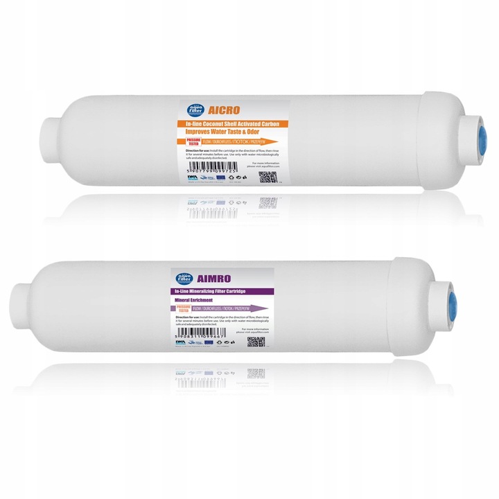 Zestaw Wkładów Duży Serwis Filtr Osmoza AQUAFILTER Komplet Filtrów do