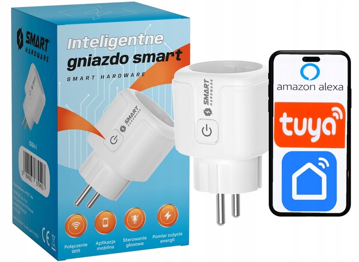 INTELIGENTNE SMART HOME STEROWANE GNIAZDKO WIFI WATOMIERZ PROGRAMATOR TUYA