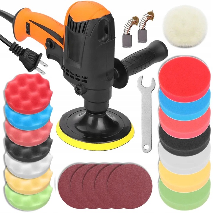 Hilda polerka samochodowa maszyna polerska z regulacją 980 W + 14 x